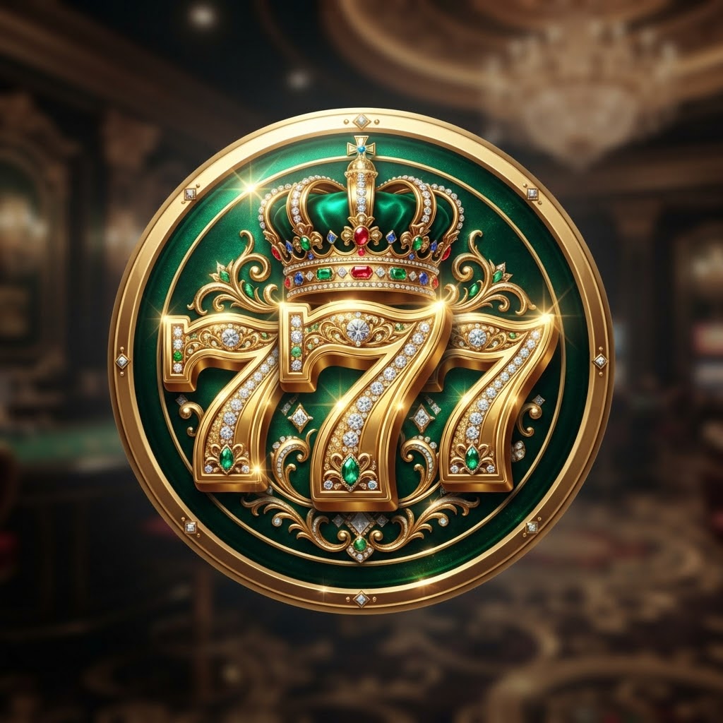 Golden 777 jackpot medallion — premium casino gaming